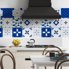 copy of Autocollant mural décoratif cuisine - Carreaux bleu