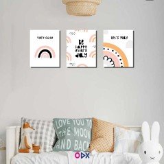 3 Tableaux en toile décoration chambre enfant - Be Happy Everyday