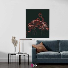 Tableau mural en toile - Flamant rose