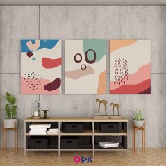 3 Tableaux décoratifs en toile - Abstract