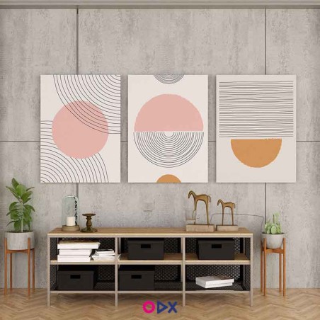 3 Tableaux décoratifs en toile - Minimaliste design