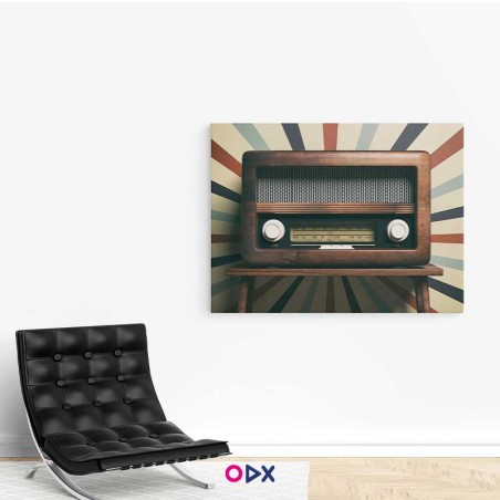 Tableau décoratif en toile - Ancien radio