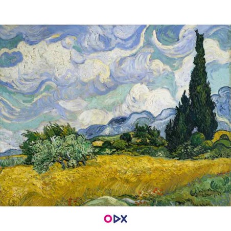 Tableau décoratif en toile - Vincent van Gogh, Champ de blé avec cyprès