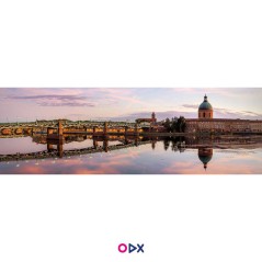 Tableau panoramique en toile - Vieille ville de Toulouse