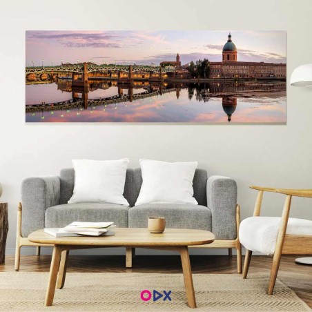 Tableau panoramique en toile - Vieille ville de Toulouse