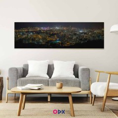 Tableau panoramique en toile - Vue Aérienne Hong Kong