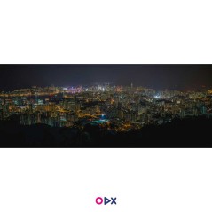 Tableau panoramique en toile - Vue Aérienne Hong Kong