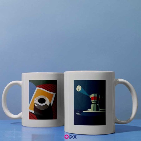 2 Mugs en céramique - Cafe vision