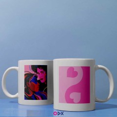 2 Mugs en céramique - LOVE