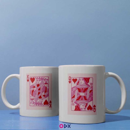 2 Mugs en céramique - King & Queen