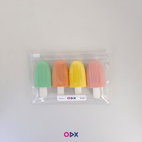 Lots de 4 feutres fluorescents - Glace