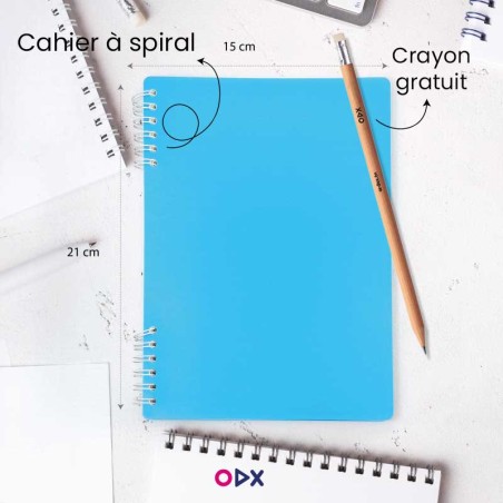 Cahier à Spirale bleu - Créativité en Mouvement