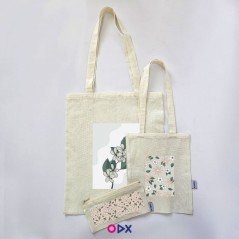 Pack 2 Sacs + trousse - Fleurs