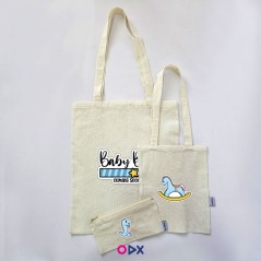 Pack 2 Sacs + trousse - Baby boy coming soon