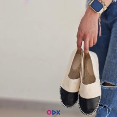 Chaussure femme en jute - Espadrille plate