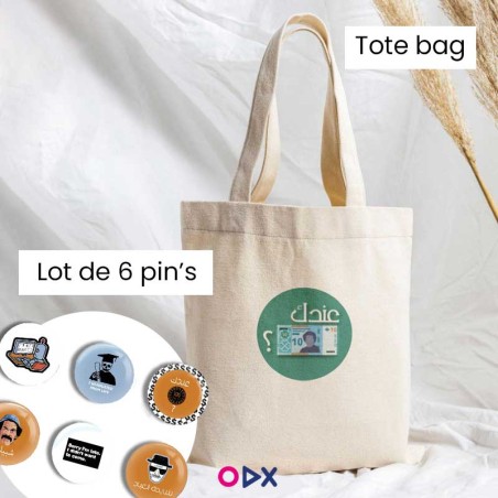 Pack Mood : Tote bag + 6 Pin's