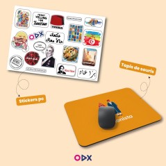 copy of Pack bureau créatif : Tapis de souris & planche de stickers pc