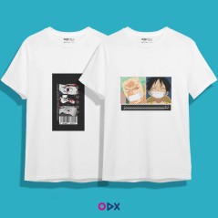 Pack anime : 2 T-shirts Oversize Blancs