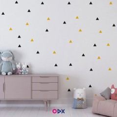 Stickers décoration chambre enfant - triangles colorés