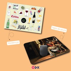 Pack El khadhra mon amour : Tapis de souris & planche de stickers pc