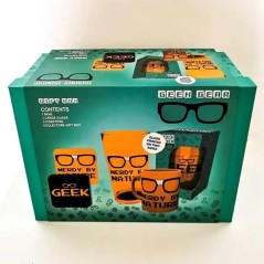 2 Mugs en céramique + Sous-tasse assortie - GEEK