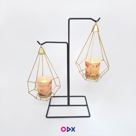 Bougeoir en métal doré