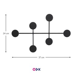 Pack 2 portes manteaux noir et blanc - Patère en Métal Pack 2 portes manteaux noir et blanc - Patère en Métal