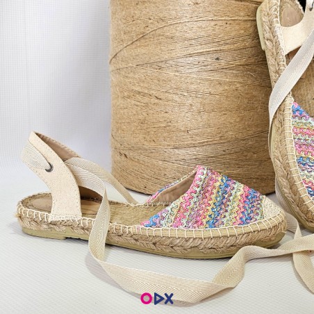 Sandale femme en jute halfa - Semelle plate