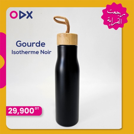 Gourde Isotherme Noir - Minimaliste