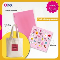 Pack strong woman: Note book - Tote bag - Stickers