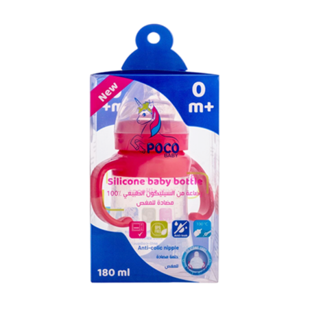POCO Biberon en silicone anti-colique - 0 mois+ 180ml