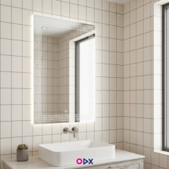 Miroir Rectangulaire avec Cadre à Carreaux