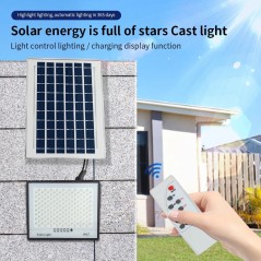 Projecteur Solaire LED Étanche Détecteur Lumière Avec Télécommande - 300w