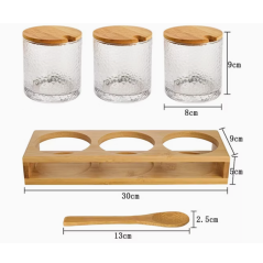 Ensemble de pots d’épices de cuisine avec cuillère et support Ensemble de pots d’épices de cuisine avec cuillère et support