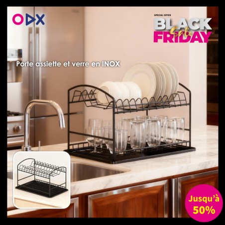 Porte assiette et verre en INOX à poser S-4017-A