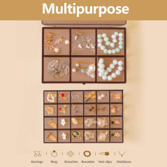 Boîte à Bijoux Transparente et Empilable Boîte à Bijoux Transparente et Empilable