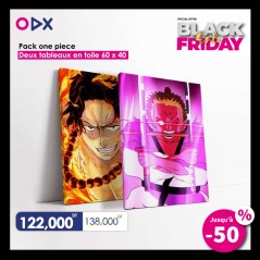 Pack one piece - Deux tableaux en toile 60 x 40 Pack one piece - Deux tableaux en toile 60 x 40