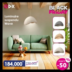 Luminaire suspendu Wave – Élégance Wabi-Sabi et charme naturel