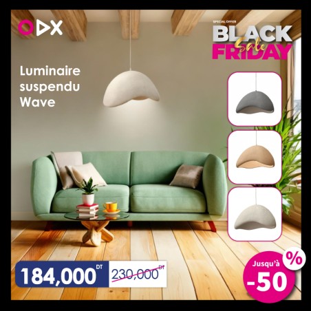 Luminaire suspendu Wave – Élégance Wabi-Sabi et charme naturel