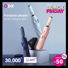 Parapluie pliable avec lampe led