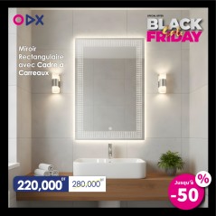 Miroir Rectangulaire avec Cadre à Carreaux