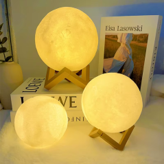 Lampe lune à luminosité 3D