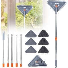 Balai de nettoyage triangulaire réglable
