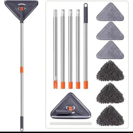 Balai de nettoyage triangulaire réglable