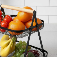 Présentoir à fruits en métal - Noir Présentoir à fruits en métal - Noir