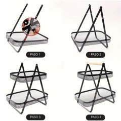 Présentoir à fruits en métal - Noir Présentoir à fruits en métal - Noir