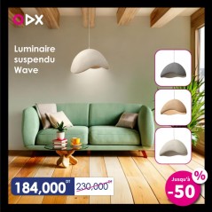 Luminaire suspendu Wave – Élégance Wabi-Sabi et charme naturel