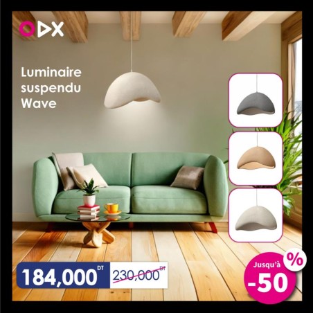 Luminaire suspendu Wave – Élégance Wabi-Sabi et charme naturel