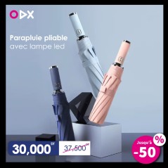 Parapluie pliable avec lampe LED
