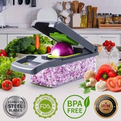 Ensemble coupe-légumes multifonction 16 pièces Ensemble coupe-légumes multifonction 16 pièces